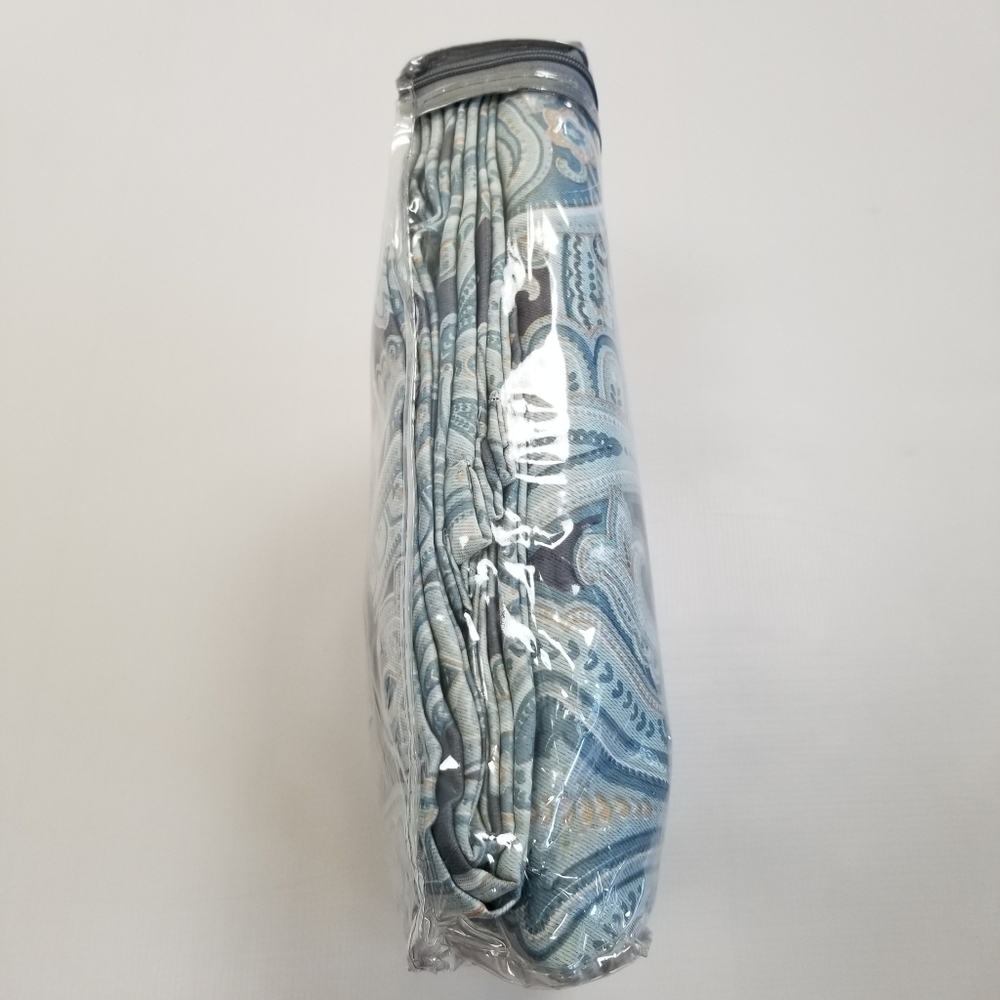Valencia Blackout Panel Pair Grommet Top Paisley Blocks Light Noise 100"x96" NWT - Picture 6 of 7